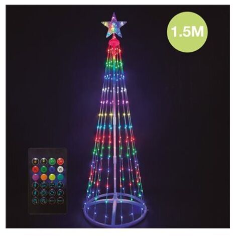 Árbol LED inteligente vía bluetooth y mando Kiondo 1,5M 24 funciones RGB IP44