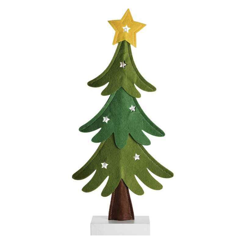 

Arbol Navidad Luces Led Base De Madera 45Cm