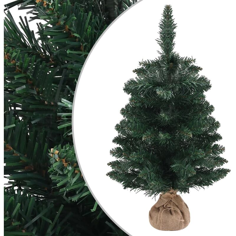 

Árbol Navidad artificial con soporte PVC verde 60 cm