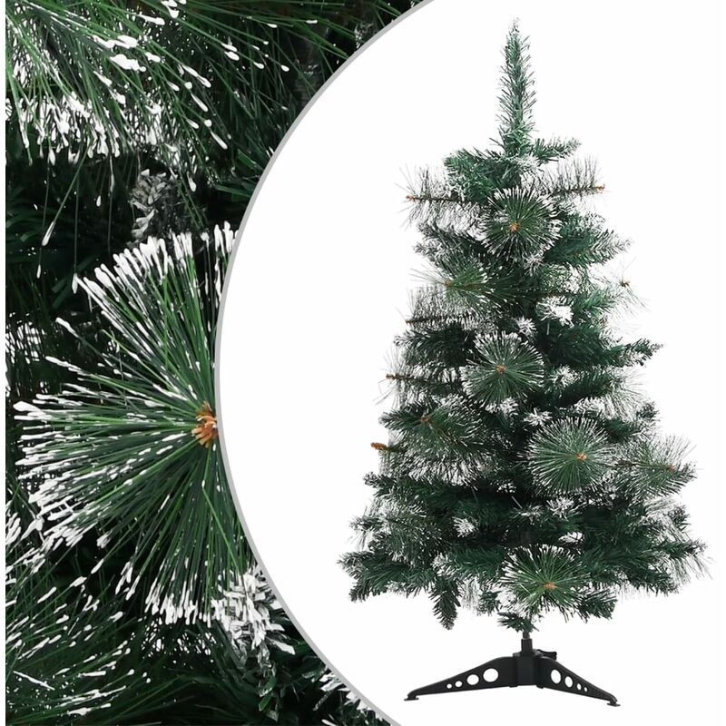 

Árbol Navidad artificial con soporte PVC verde y blanco 60 cm