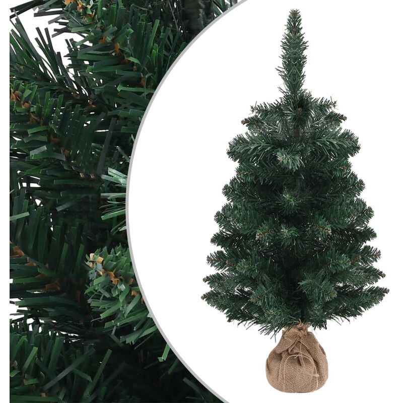 

Árbol Navidad artificial con soporte y LEDs PVC verde 90 cm