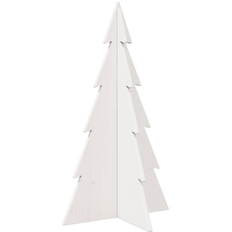 Árbol Navidad de adorno madera maciza pino blanco 80 cm vidaXL