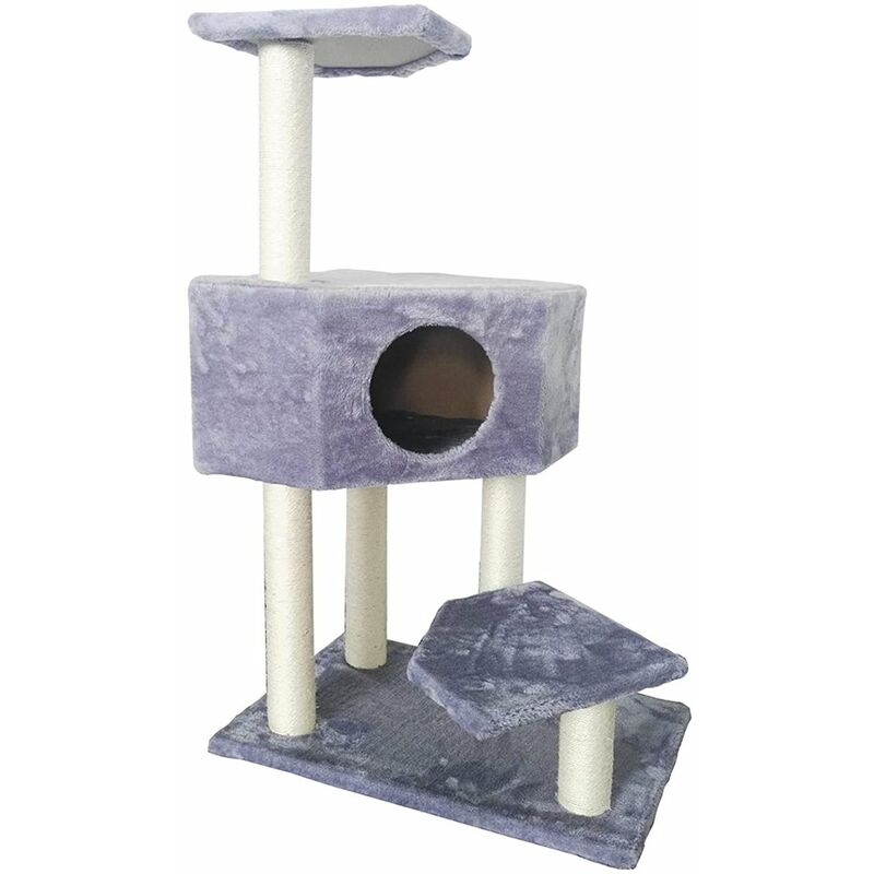 

Árbol para gatos 97CM Árbol para gatos gris Árbol de juego Muebles para gatos Tablero de rascado Columna de sisal Tronco de rascado