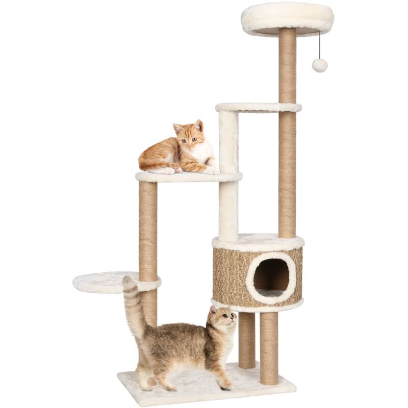 

Árbol para gatos cojín lujo poste rascador hierba marina 148 cm