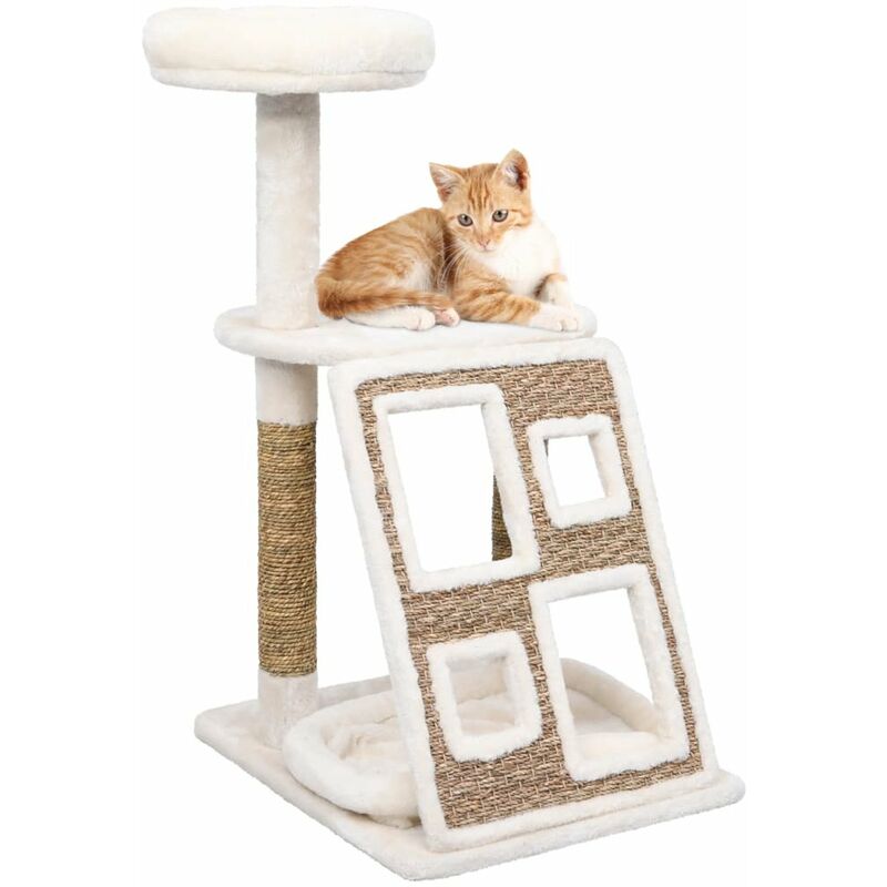 

arbol para gatos cojin lujo y poste rascador 89cm hierba marina