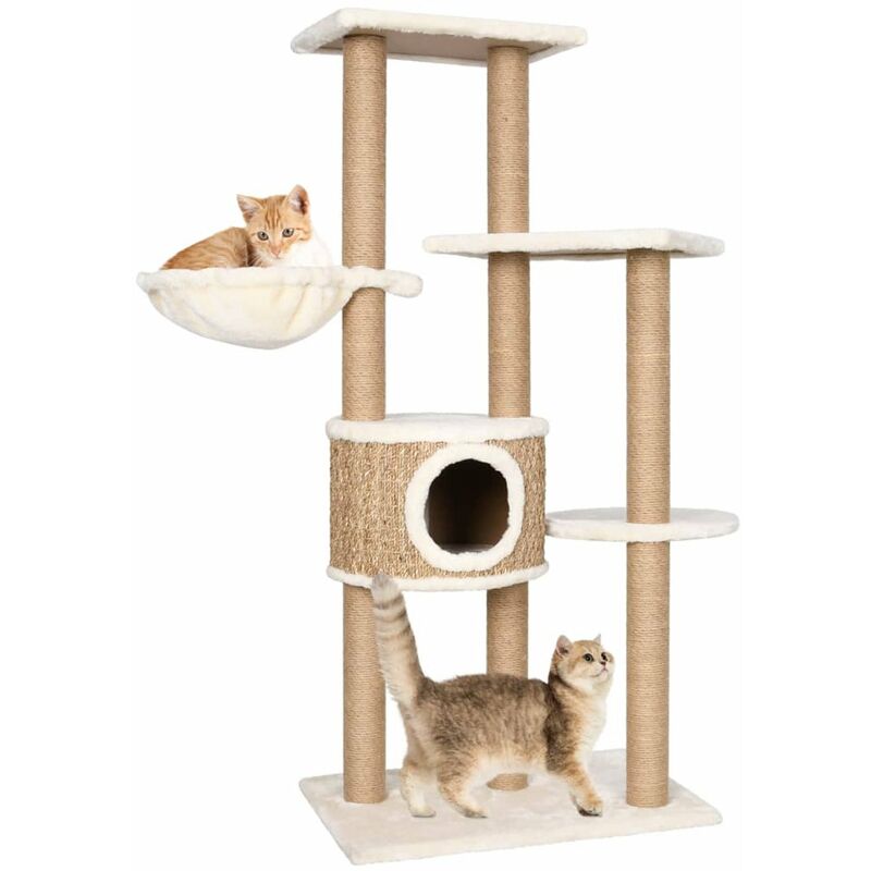 

arbol para gatos con poste rascador 126 cm hierba marina