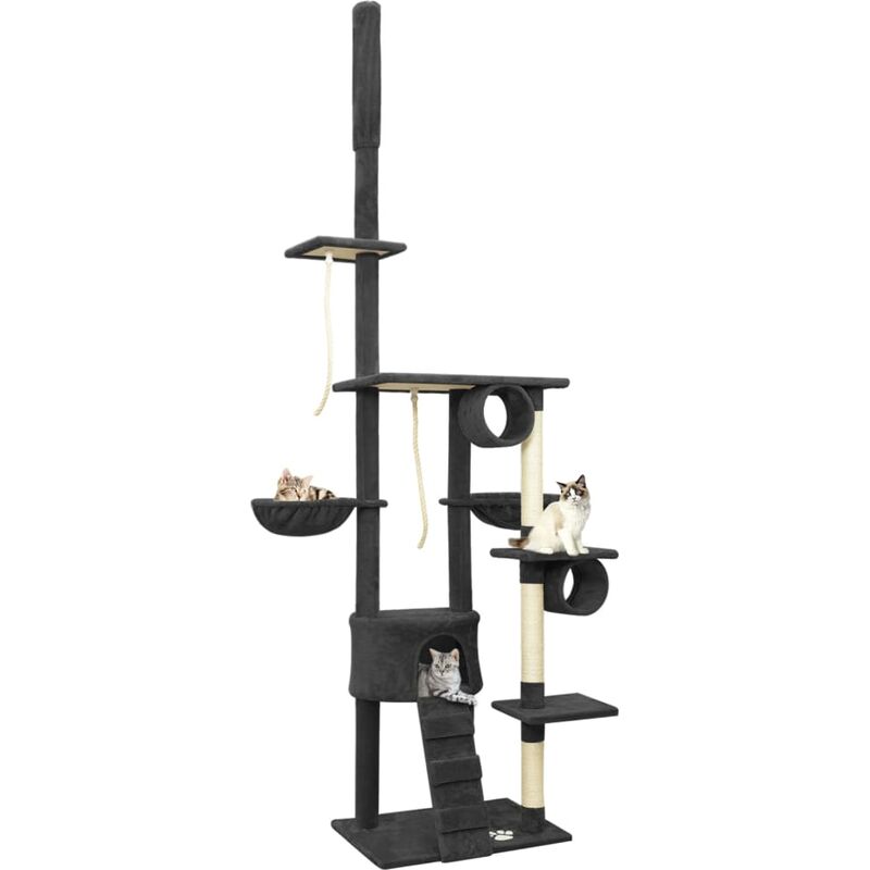 

Árbol para gatos de suelo a techo gris oscuro 220-240 cm
