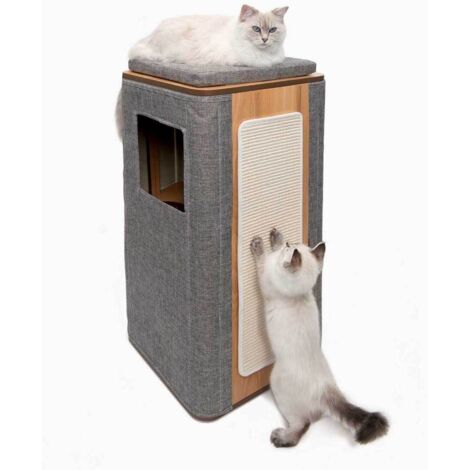 Árbol rascador para gatos Catit Vesper Cubo Tower - Piedra