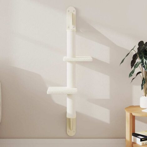 Árbol rascador para gatos de pared crema 108 cm