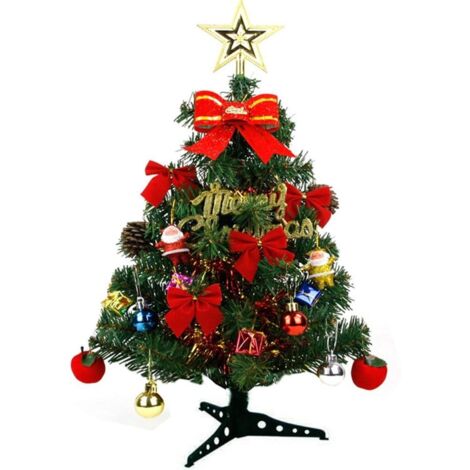 Árboles de Navidad de 30 cm, mini árboles y adornos, árbol de Navidad artificial de mesa, pequeño árbol de Navidad con adornos, decoración navideña