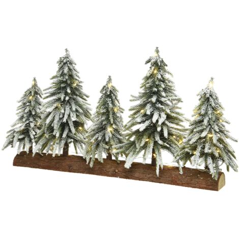 Árboles de Navidad sobre mesa Decoración navideña L65xP15xH35 cm