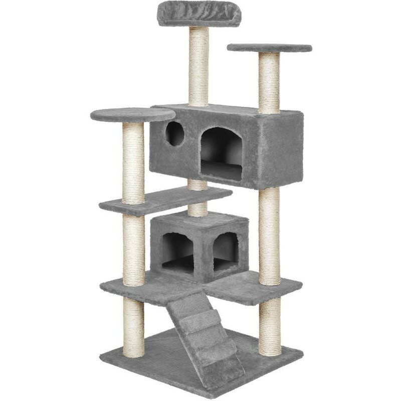 Arbre à chat 131 cm gris - Gris