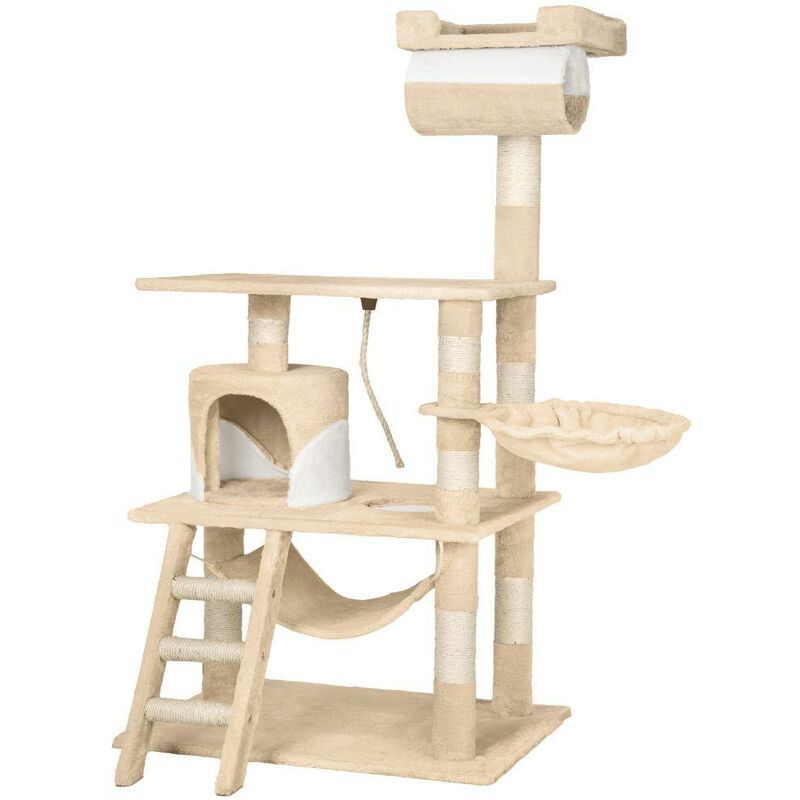 Arbre à Chat 141 cm beige/blanc - Beige