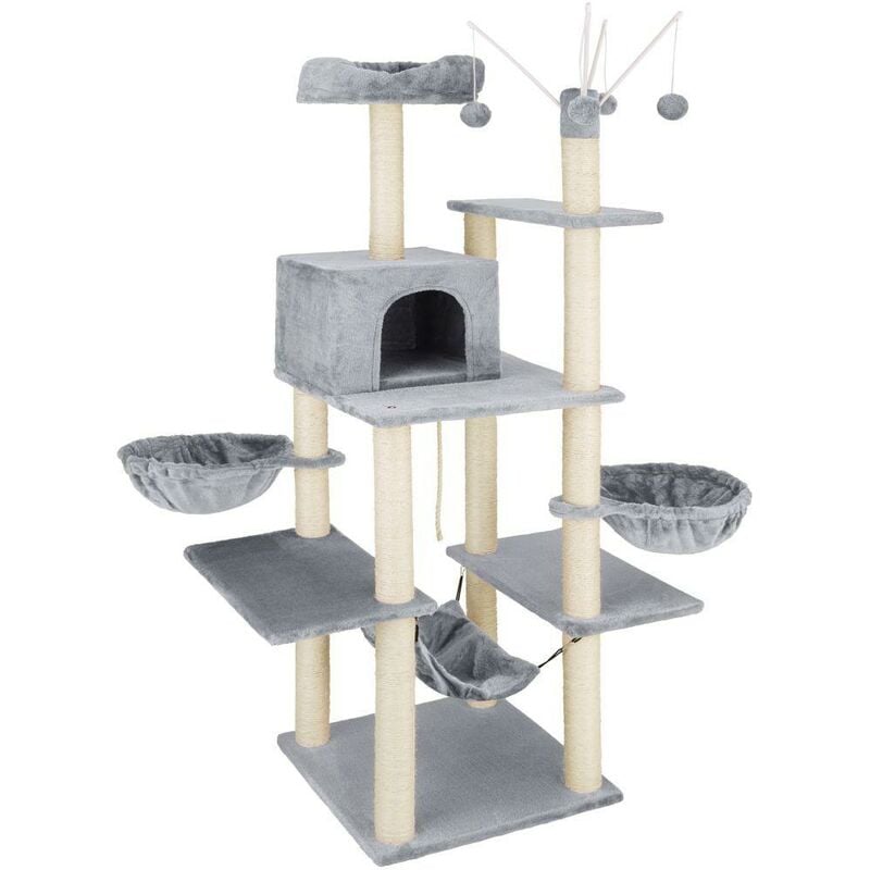 Arbre à chat 165 cm gris - Gris