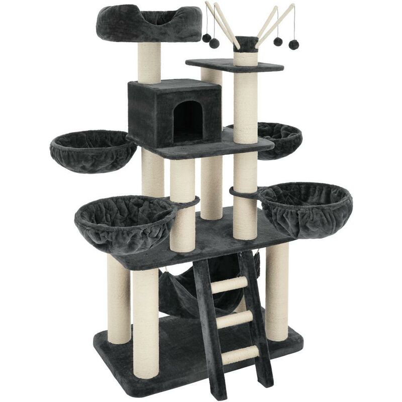 Arbre à chat 195 cm gris/blanc - Blanc