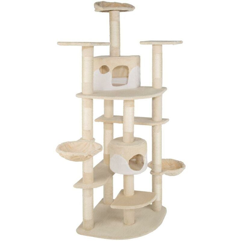 Arbre à Chat 204 cm beige/blanc - Beige