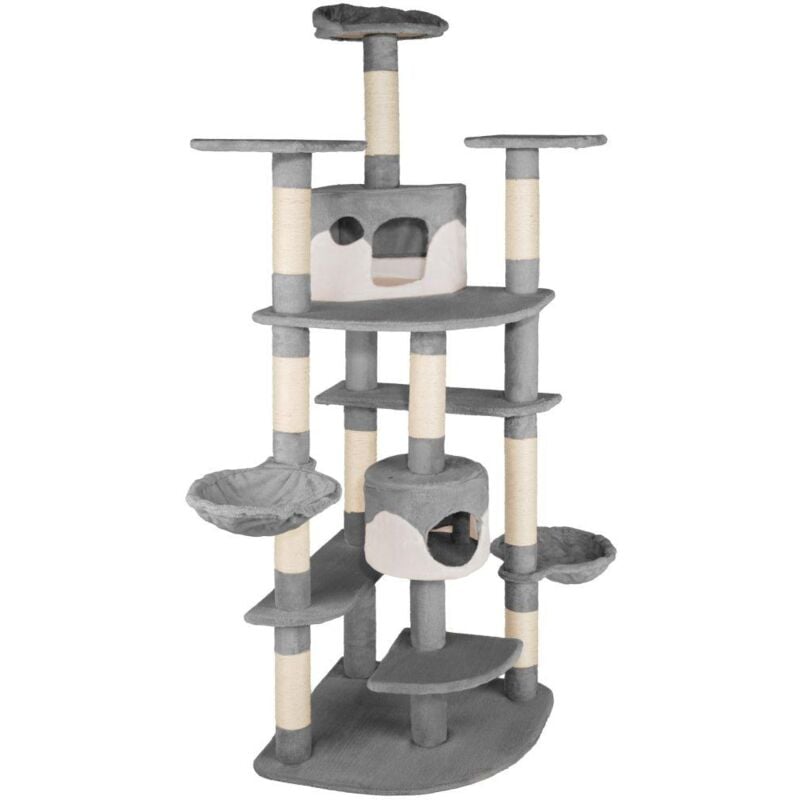 Arbre à Chat 204 cm gris/blanc - Blanc