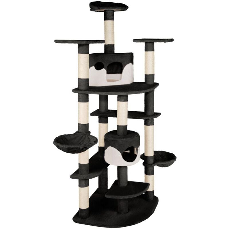 Arbre à Chat 204 cm noir/blanc - Blanc