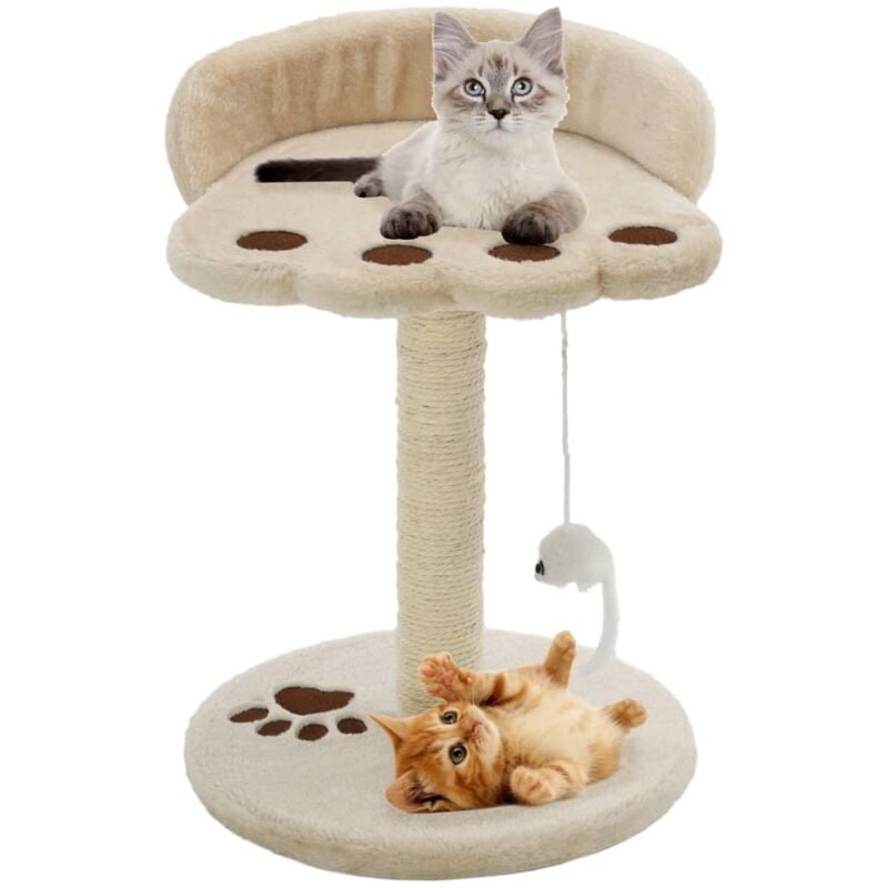 Vidaxl - Arbre à chat avec griffoir en sisal 40 cm Beige et Marron