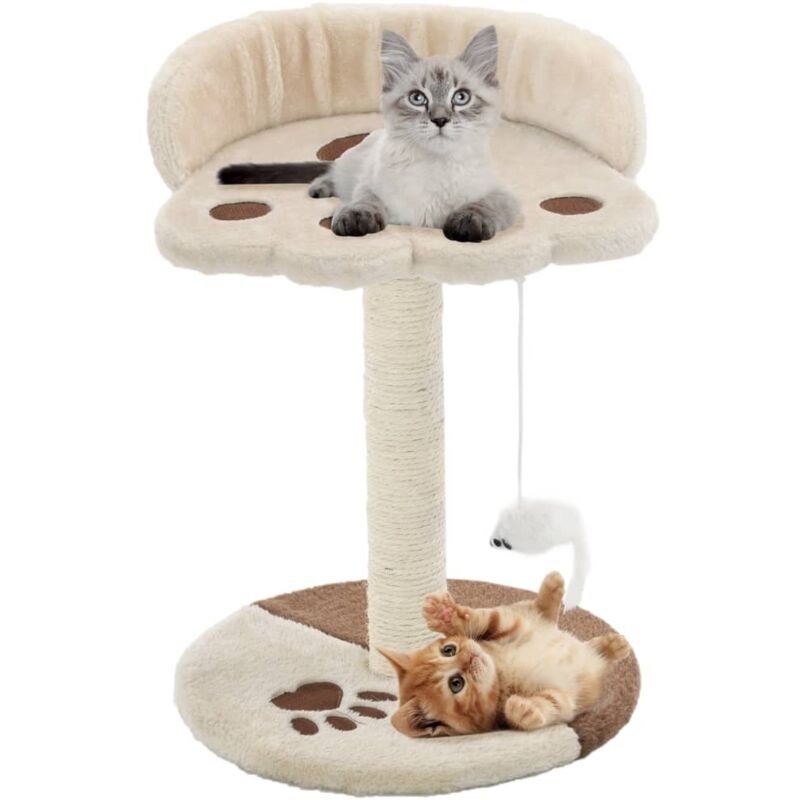 Vidaxl - Arbre à chat avec griffoir en sisal 40 cm Beige et Marron