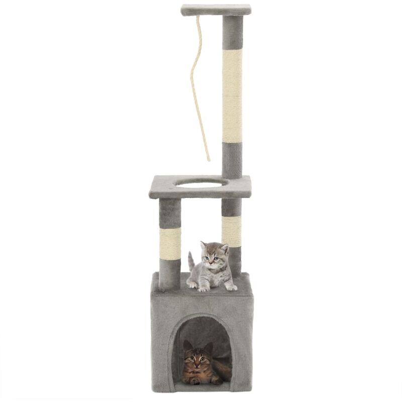 Zqyrlar - Arbre à chat avec griffoirs en sisal 109 cm Gris