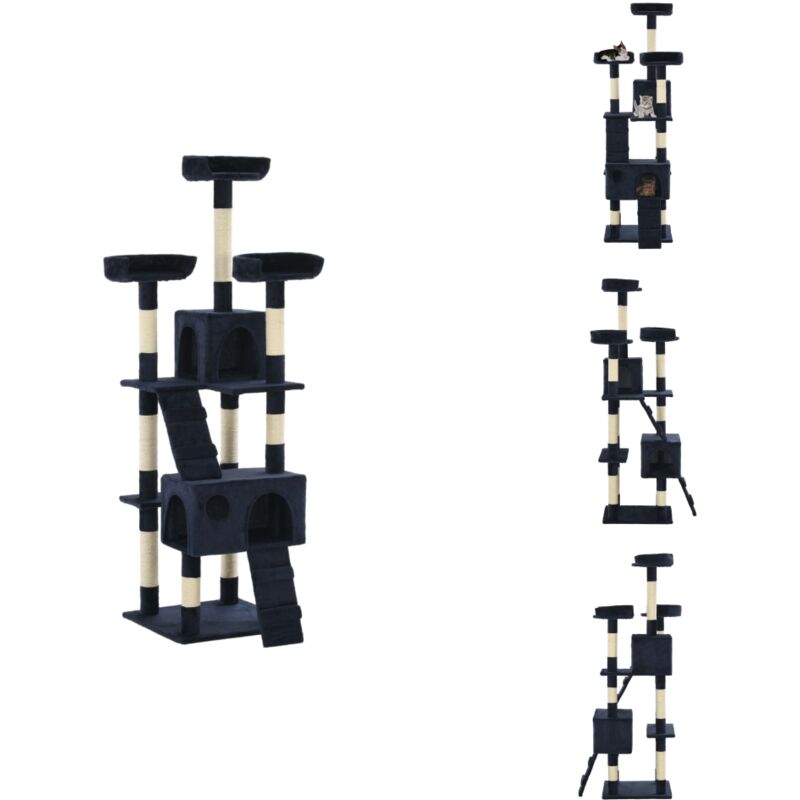 Vidaxl - Arbre à chat avec griffoirs en sisal 170 cm Bleu - Arbre à Chat - Arbre à Chat Pour Chat - Jouet Pour Chat - Griffoir Chat - Tours à Chat