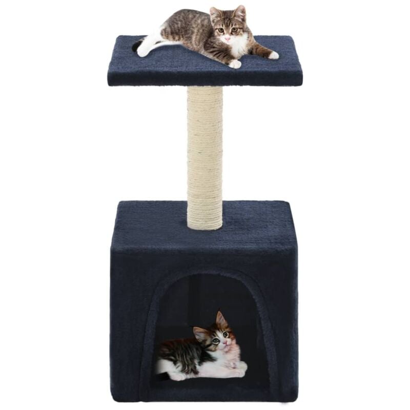 Arbre à chat avec griffoir en sisal 55 cm Bleu foncé vidaXL
