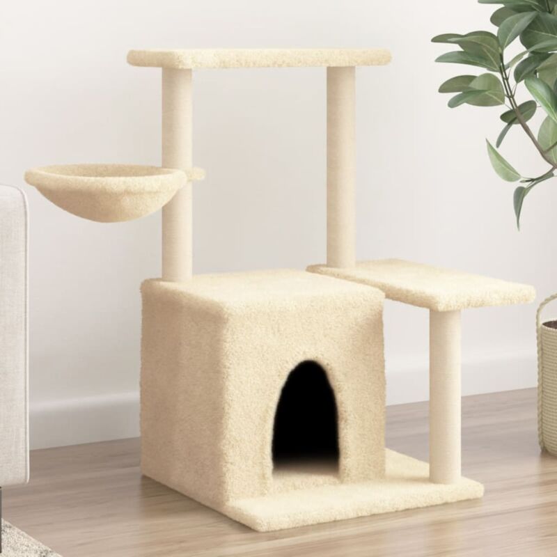 Vidaxl - Arbre à chat avec griffoirs en sisal Crème 83 cm