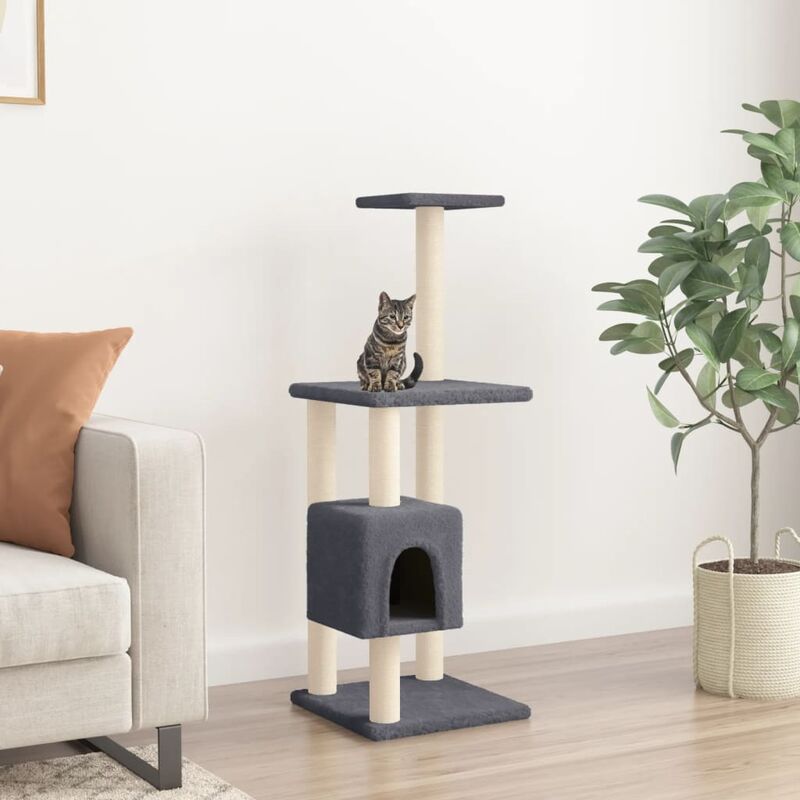 Vidaxl - Arbre à chat avec griffoirs en sisal gris foncé 104 cm