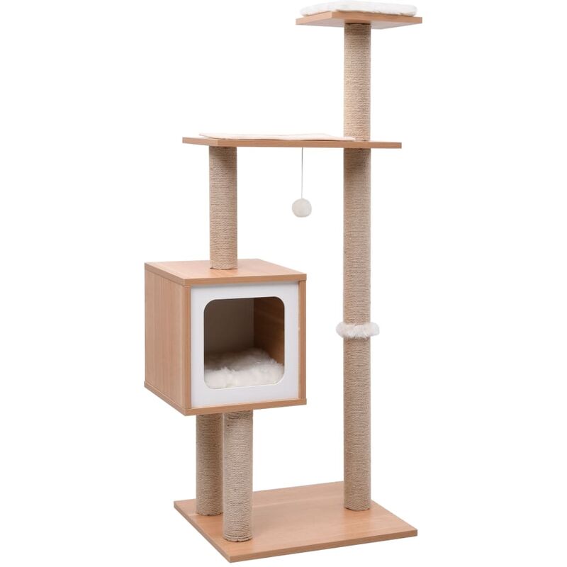 Arbre à chat avec tapis à gratter en sisal 123 cm