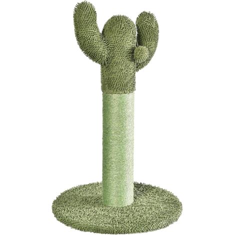 Arbre à chat en forme de cactus avec boule suspendue