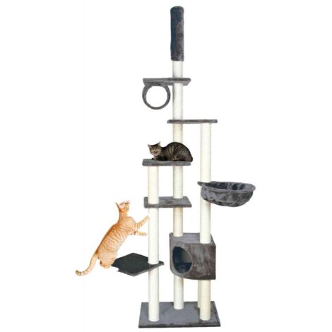 Arbre à chat madrid, du sol au plafond 245-270 cm, gris platinium
