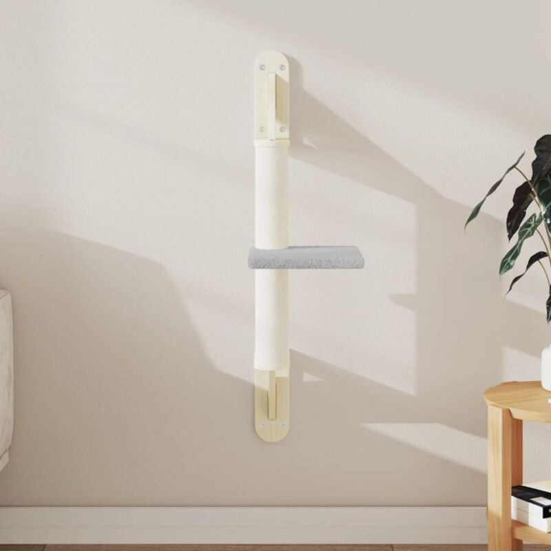 Vidaxl - Arbre à chat mural avec griffoir gris clair 85,5 cm