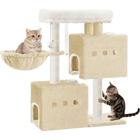 Arbre à Chat,Tour 75 cm, Meubles Maison pour Chats avec 2 Niches