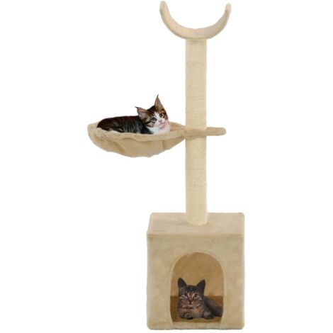Arbre à chat,Tour à chat tout-en-un avec griffoirs en sisal 105 cm Beige -BN4485