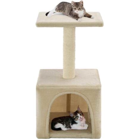 Arbre à chat,Tour à chat tout-en-un avec griffoirs en sisal 55 cm Beige -BN4356