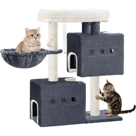 Arbre à Chat,Tour de Jeux 75 cm, Meubles pour Chats avec 2 Niches