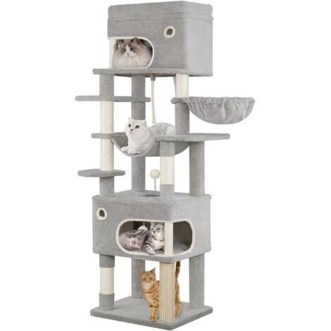 Arbre à Chat,Tour de Jeux pour Chats de 178 cm Grande Plateforme