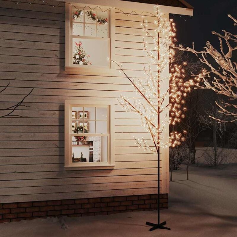 Vidaxl - Arbre à led fleur de cerisier 672 led Blanc chaud 400 cm