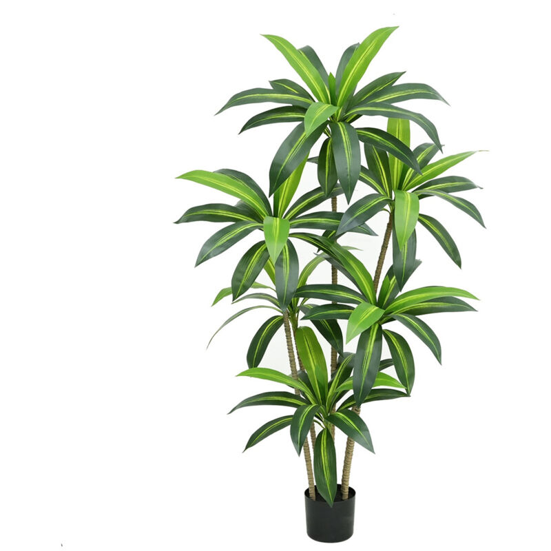 Lunsy - Arbre Artificiel avec pot de fleurs en plastique, Fausse Plante Interieur et Exterieur en Pot, Plantes Artificielles, Plastique Arbre