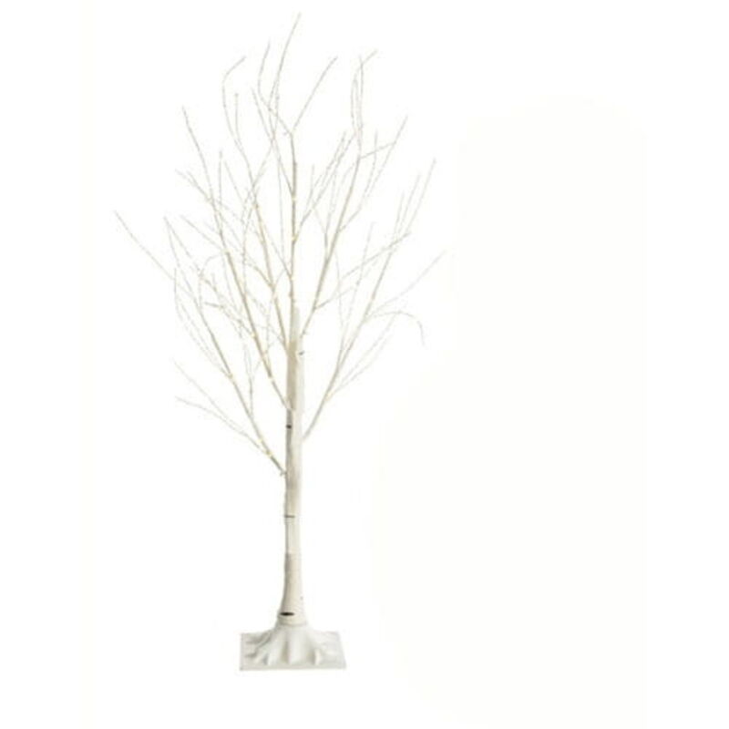 Viking Choice - Arbre artificiel - bouleau - 150 cm - avec éclairage - 120 leds - blanc