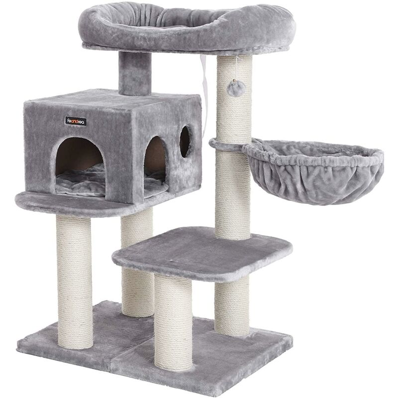 Arbre à chat 112 cm gris clair - Gris
