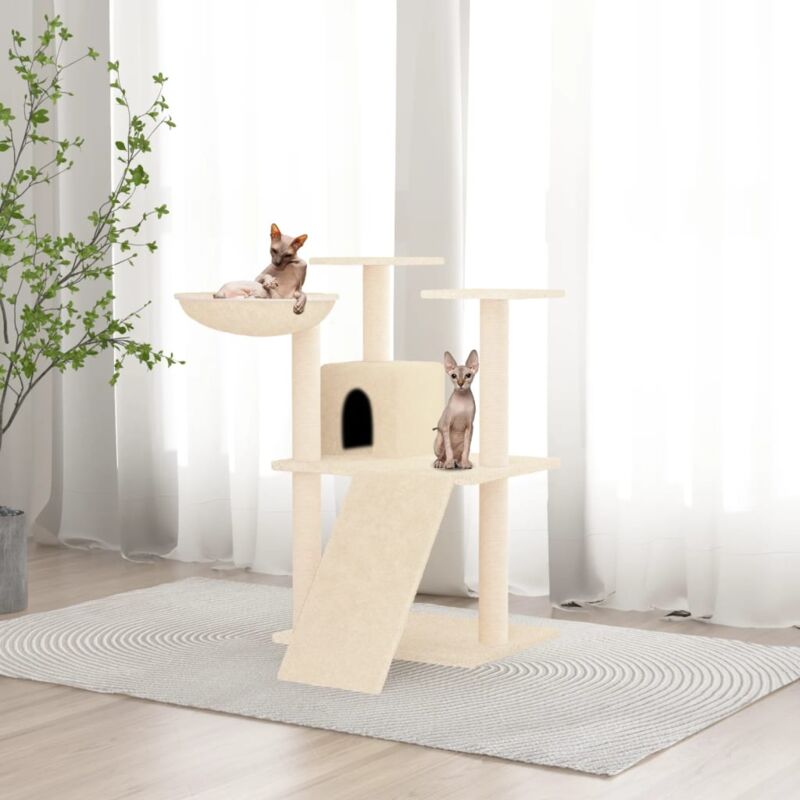 Vidaxl - Arbre à chat avec griffoirs en sisal Crème 83 cm