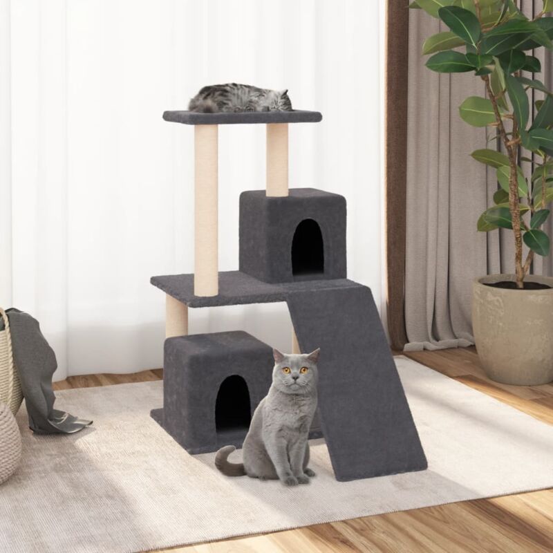 Vidaxl - Arbre à chat avec griffoirs en sisal Gris foncé 82 cm