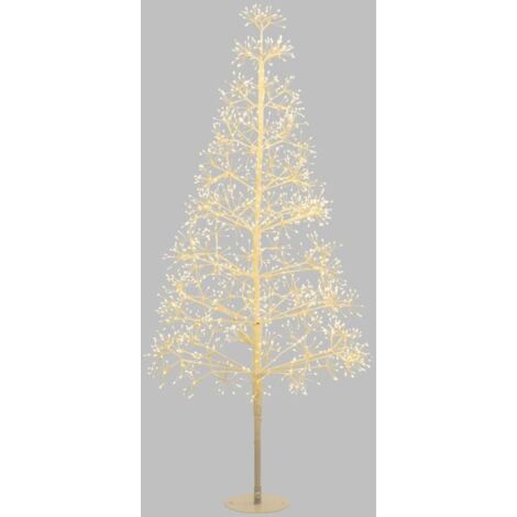 Arbre Conique Riche RICH Blanc H150cm 1500 MicroLED FlashLED avec Rameaux de Led 5m+Ø70xH150cm Lotti