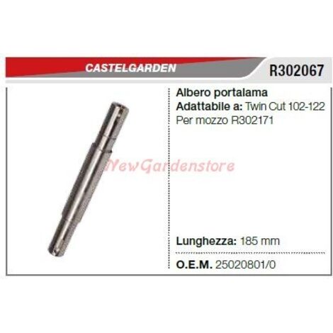 Arbre de lame CASTELGARDEN tracteur de pelouse compatible TWINCUT 102 R302067