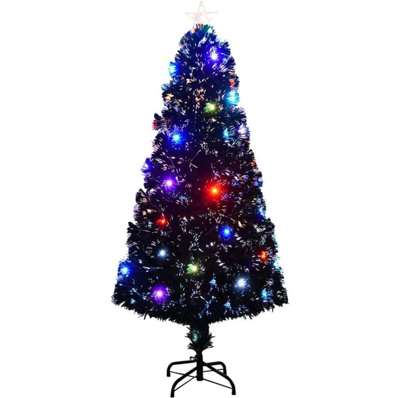 Arbre de Noël pré-éclairé avec support 150 cm fibre optique Vidaxl