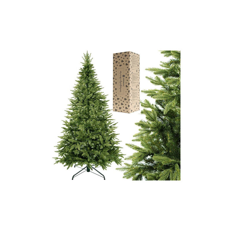 Springos - Arbre de Noël artificiel haut de gamme de 200 cm en sapin naturel.