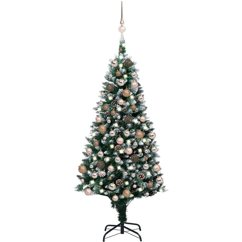 Vidaxl - Arbre de Noël artificiel led et boules et pommes de pin 150 cm
