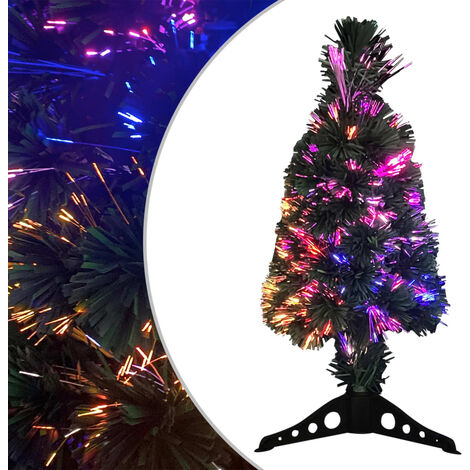 Arbre de Noël artificiel mince et support 64 cm Fibre optique